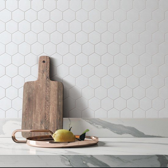 Thassos 3 Inch Hexagon Tile