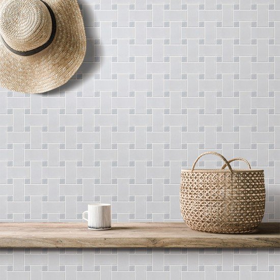 Thassos Basketweave Tile