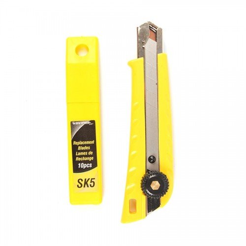 Snap-Off Utility Knife Plastic Ratchet Screw Lock With 10-Blades