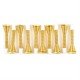 10PC Spring Door Stops 3in Brass Plated