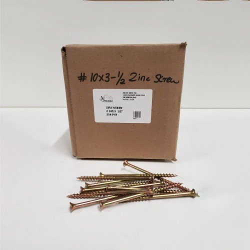 Zinc Screw 10 x 3 ½" - 250 Pcs