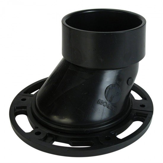 Abs Floor Flange Offset 4" x 3"