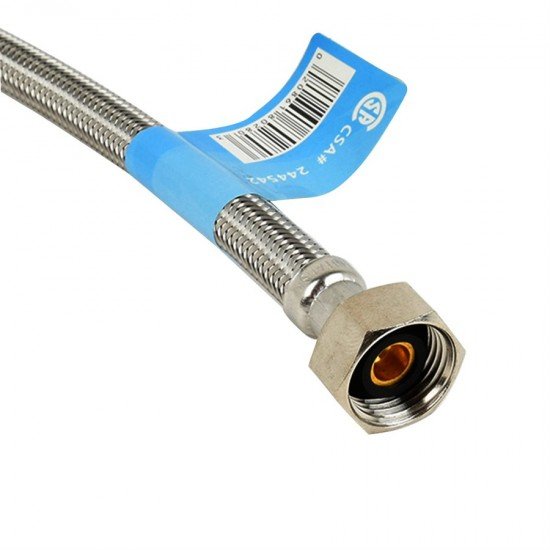 Flex Connector SS 3/8in Comp x ½in FIP 20in Faucet