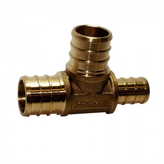 Pex Brass Tee ¾ x ¾ x ½in Lead Free